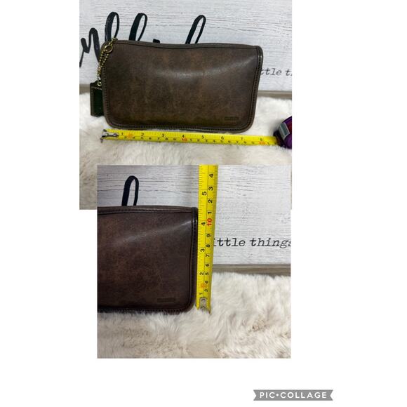 Vintage Coach Chunky Case 7165? Leather Utility Bag Wallet Cosmetic Pouch - Picture 11 of 13